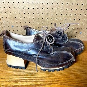 Vintage Fluevog Wooden Platform Shoes